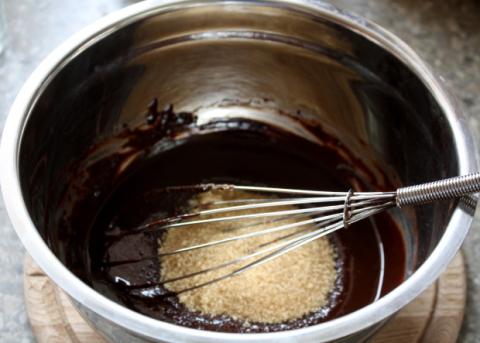Mramorový brownies - recept postup 2