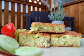 Slaný cuketový koláč, recept, Dzeny