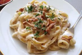 Široké rezance s kuriatkovo-syrovou omáčkou, recept, dasa_
