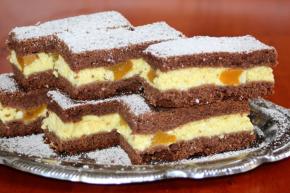 Krehký tvarohový koláč s broskyňami, recept, melisa