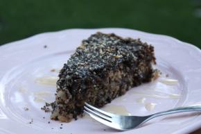 Sypaný makovo-orechový koláč s jablkami, recept, Kamila