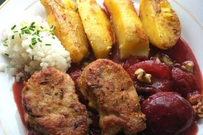 Slivková omáčka s orechmi a bravčovou panenkou, recept, dasa_