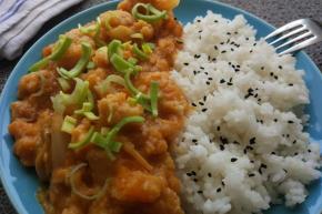Karfiolové kari s červenou šošovicou, recept, dasa_
