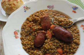 Šošovicové ragú s klobásou, recept, dasa_
