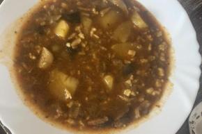 Hríbová polievka s mrveničkou, recept, Jessika