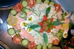 Lososové steaky a zemiakový šalát, recept, Lenka R