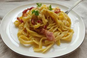 Krémové cestoviny s tekvicovou omáčkou, recept, dasa_
