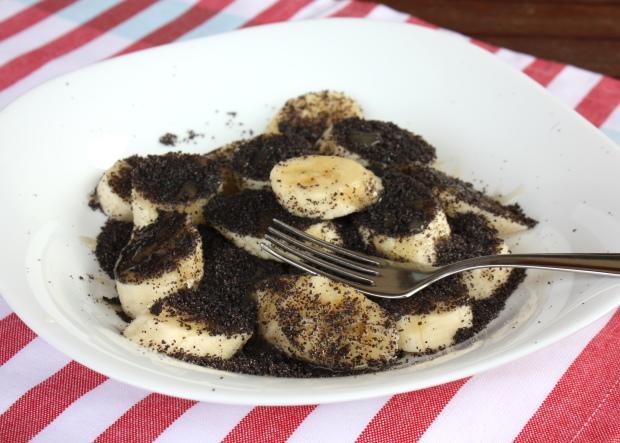 Banány s makom - zdravé raňajky - recept