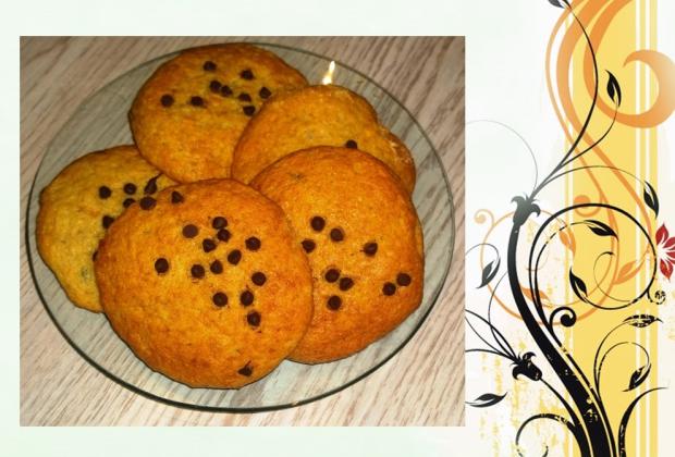 Čokoládovo banánové cookies. - recept