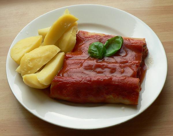 Zapekané canelloni plnené brokolicou a karfiolom - recept