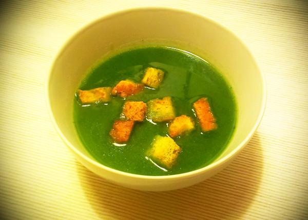Krémová polievka z medvedieho cesnaku - recept