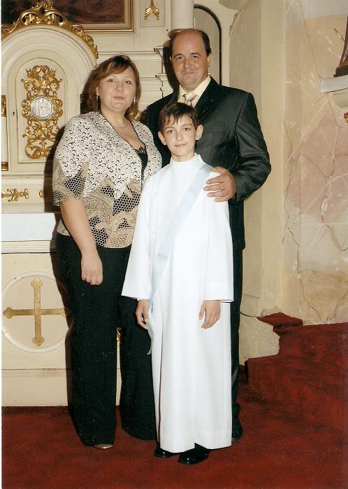s naším krstným synom na jeho 1.svätom prijímaní, Naše deti, vločka, 1