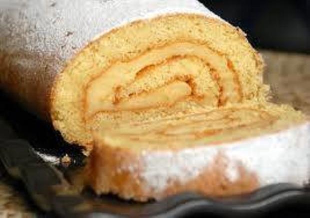Roláda so smotanovo pudingovým krémom, recept Roláda so smotanovo pudingovým krémom, Zákusky, recept, M.á.r.i.a