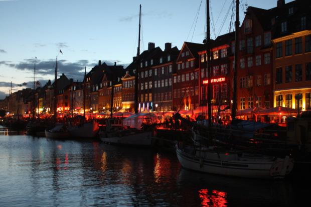 Kodaň - Copenhagen - Kobenhavn, Nyhavn večer
