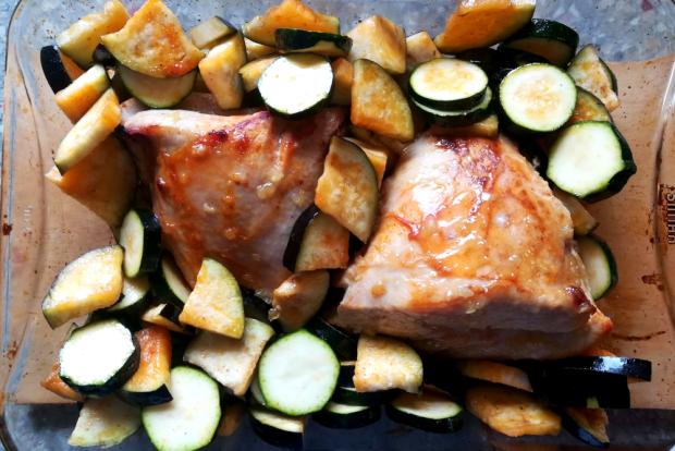 Pečené morčacie prsia s medom, cesnakom a horčicou - recept postup 4