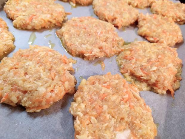 Quinoa placky so zeleninou - pečené v rúre - recept postup 1