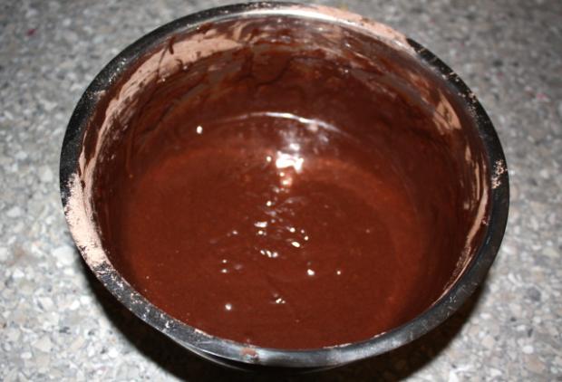 Cheesecake brownies s višňami - recept postup 2