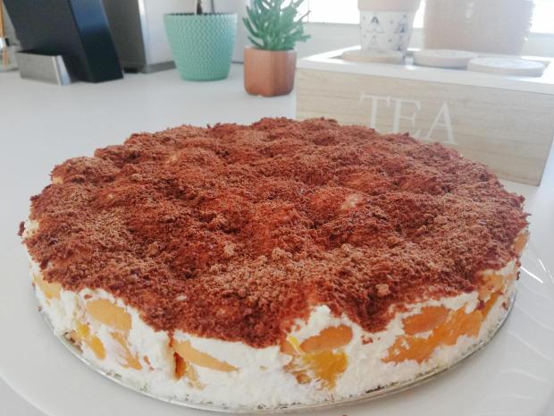 Nepečená broskyňová torta , recept Nepečená broskyňová torta , Torty, recept, Sonka276