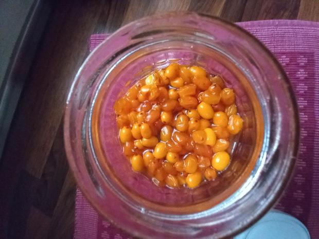 Rakytnik v mede - recept postup 1