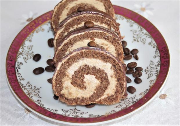Kávová roláda s orechami - recept