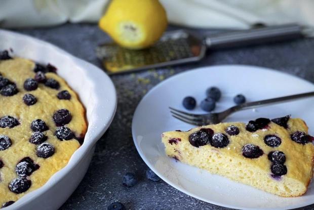 Tvarohový koláč s čučoriedkami - recept