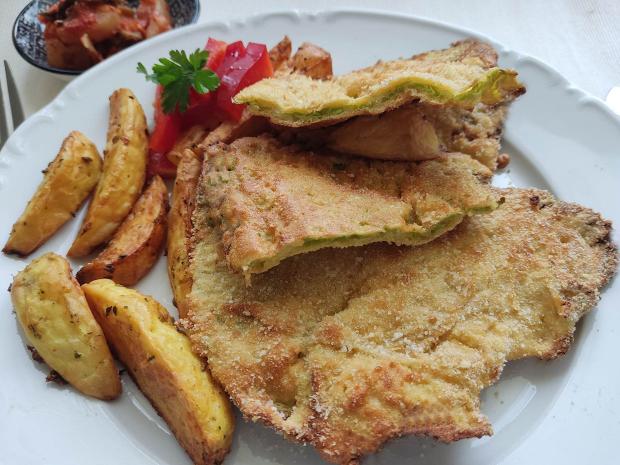vyzmážané kelové listy v teplovzdušnej fritéze, recept