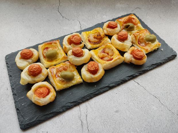 Efektné a rýchle pohostenie z lístkového cesta, recept Efektné a rýchle pohostenie z lístkového cesta, Slané, recept, dasa_