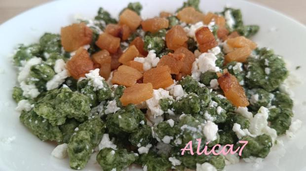 Špenátové hališky, recept Špenátové hališky, Hlavné jedlá, recept, Alica7