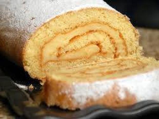 Roláda so smotanovo pudingovým krémom, Zákusky, recept, M.á.r.i.a