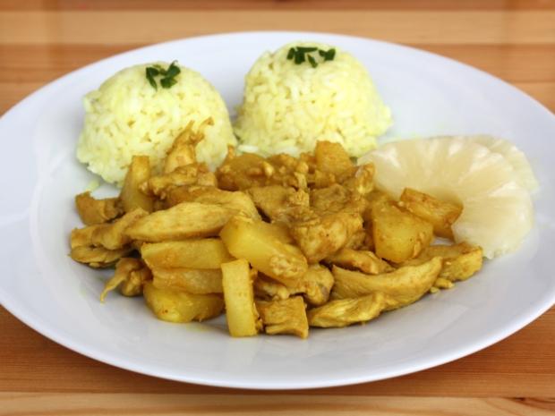 Kuracie prsia s ananásom a karí, Hlavné jedlá, recept, Kamila