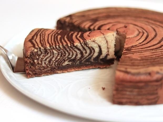 Zebra koláč, Koláče, recept, Kamila