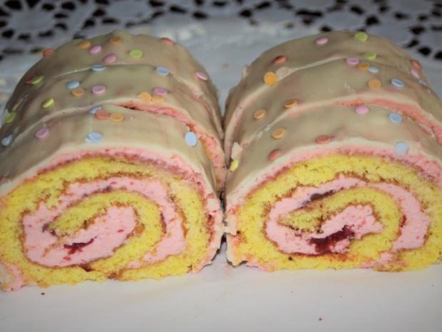 Jahodová roláda, Zákusky, recept, melisa