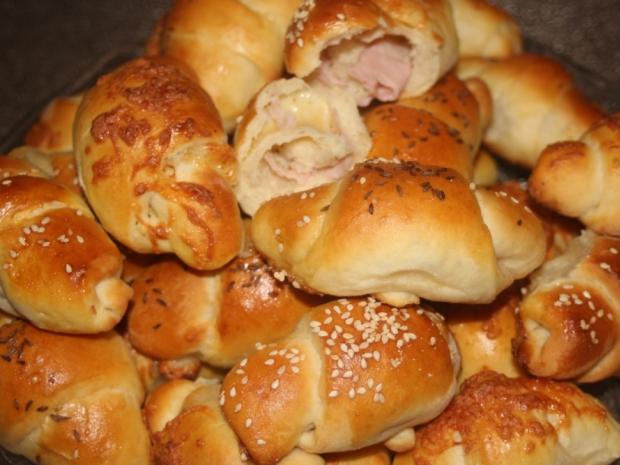 Plnené rožky bez kysnutia, Slané, recept, melisa