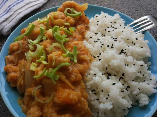 Karfiolové kari s červenou šošovicou, Hlavné jedlá, recept, dasa_