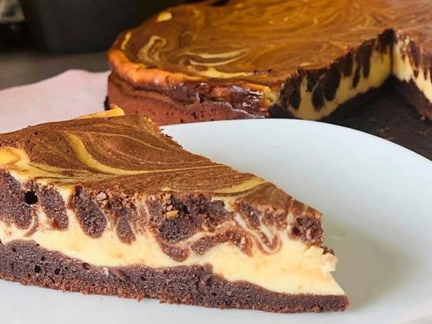Cheesecake brownies, Zákusky, recept, M.á.r.i.a