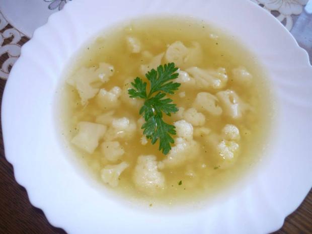 Karfiolová polievka s domácou strúhanou cestovinou, Polievky, recept, Martuška 123