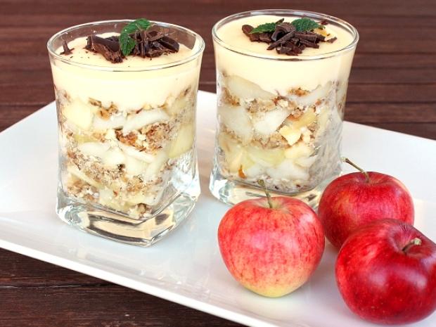 Jablkový pohár, Poháre, pudingy, recept, Kamila