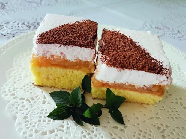 Jablkový zákusok s mascarpone, Zákusky, recept, Oľga Birošová