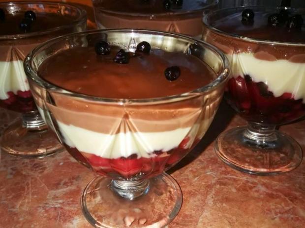 Ovocný pohár s pudingom, Poháre, pudingy, recept, daxita