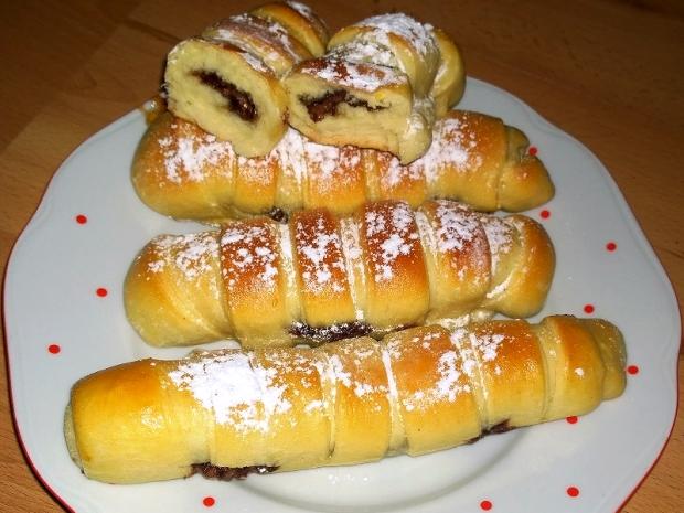 Brioche plnené čokoládou, Koláče, recept, anjeli