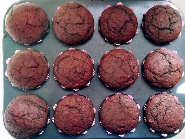 Rýchle čokoládové muffiny, Koláče, recept, adus