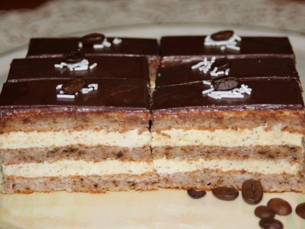 Orechovo-kávové rezy, Zákusky, recept, melisa