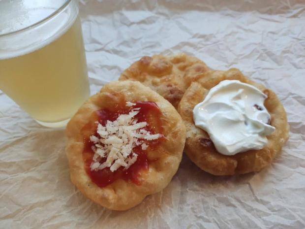 Langoše jednohubky, Slané, recept, Heja