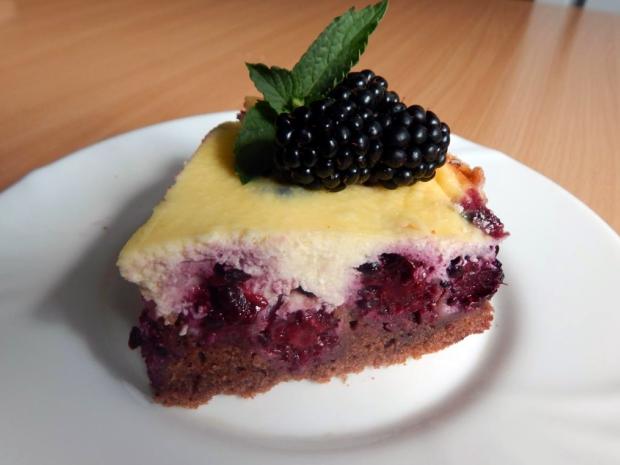 Tvarohový koláčik s černicami, Koláče, recept, verika92