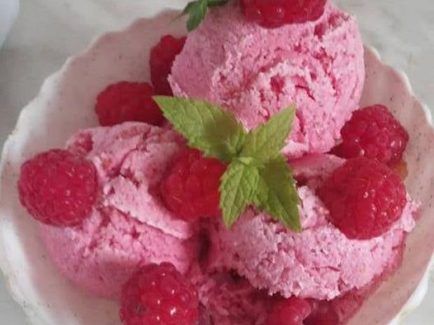 Malinový sorbet, Poháre, pudingy, recept, M.á.r.i.a