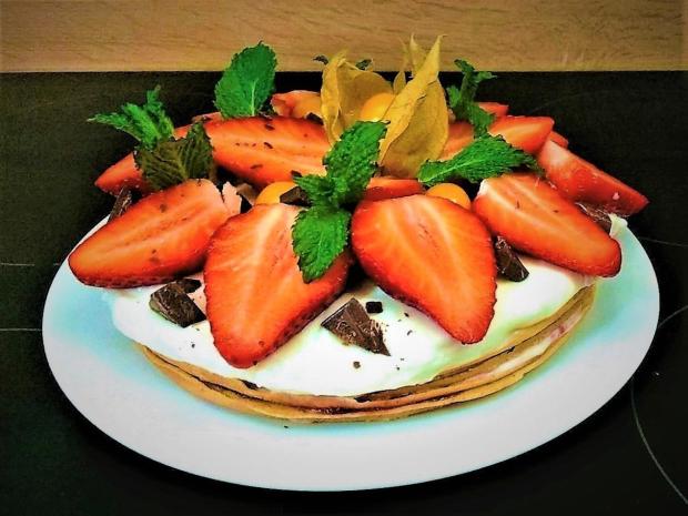 Jahodový palacinkový dezert, Koláče, recept, sedita321123