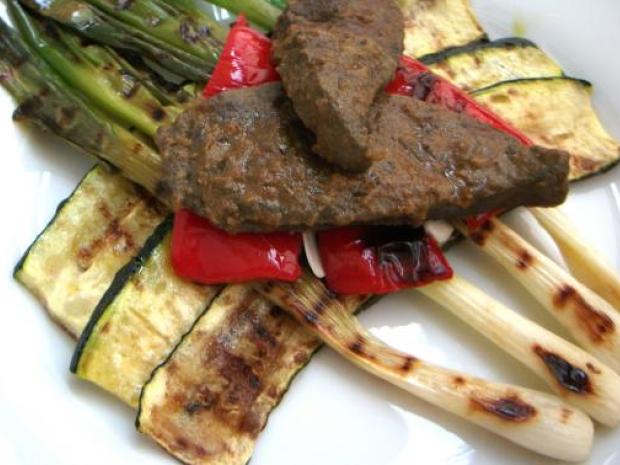 Teľacia pečeň na grilovanej zelenine, Hlavné jedlá, recept, Un Chien Andalou