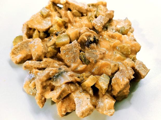 Teľací Stroganov, Hlavné jedlá, recept, Dzeny