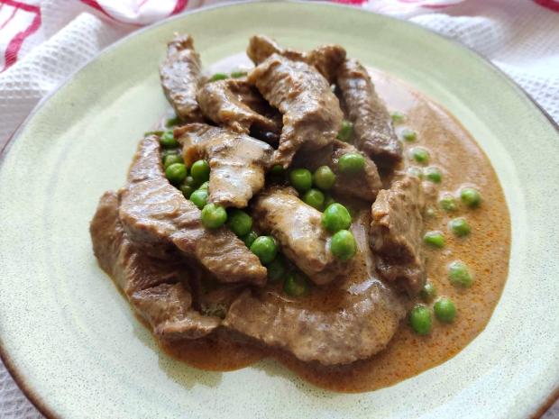 Hovädzie rezance s hráškom, Hlavné jedlá, recept, dasa_