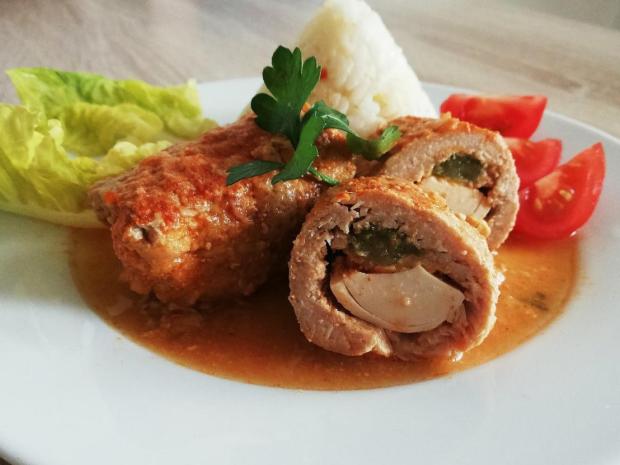 Plnené bravčové závitky, Hlavné jedlá, recept, sedita321123
